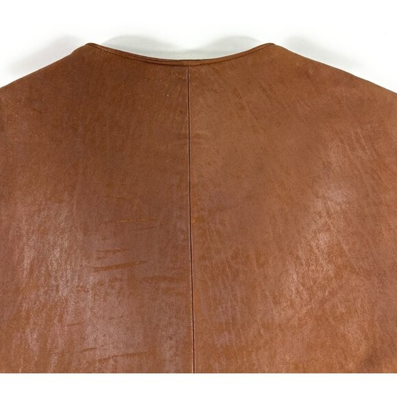 Sam Wolf John Wayne Lamb Skin Leather Western Vest Size 46 XL Made in Texas - Picture 10 of 11